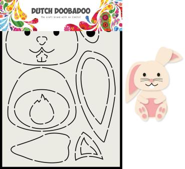 Dutch Doobadoo - Stencil - Dutch Card Art Build Up - " Bunny " - Stencil A5 - Schablone