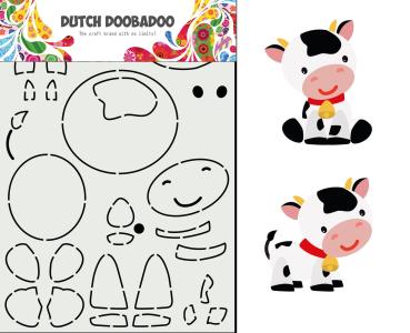 Dutch Doobadoo - Stencil - Dutch Card Art Build Up - " Cow " - Stencil A5 - Schablone