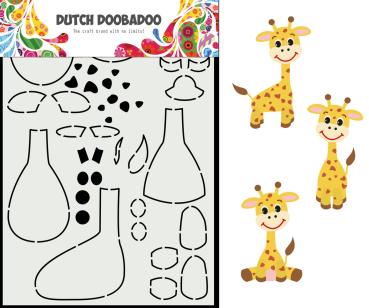 Dutch Doobadoo - Stencil - Dutch Card Art Build Up - " Giraffe " - Stencil A5 - Schablone