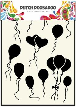 Dutch Doobadoo - Stencil - Dutch Mask Art - " Balloons Normal/Heart " - Stencil A5 - Schablone