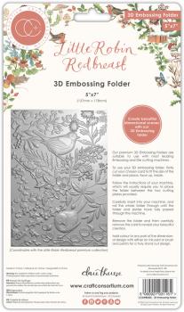 Craft Consortium - Embossingfolder - Little Robin Redbreast - Prägefolder