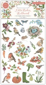 Craft Consortium Rub-Ons Sticker " Little Robin Redbreast " Transfer Sticker 