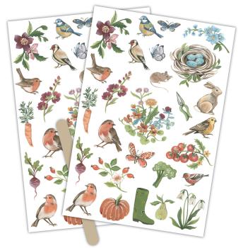 Craft Consortium Rub-Ons Sticker " Little Robin Redbreast " Transfer Sticker 