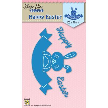 Nellie's Choice - Shape Dies Blue - " Happy Easter " - Stanze