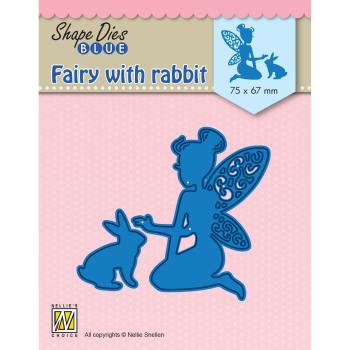 Nellie's Choice - Shape Dies Blue - " Fairy with Rabbit " - Stanze