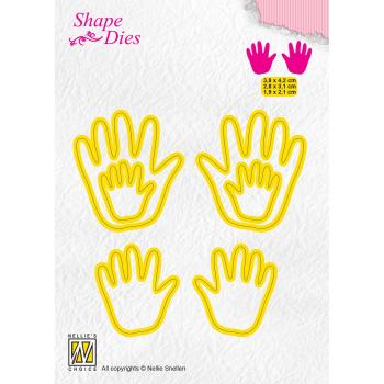 Nellie's Choice - Shape Dies - " Baby Hands 3pcs " - Stanze