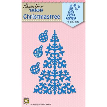 Nellie's Choice - Shape Dies Blue - " Christmas tree & baubles " - Stanze