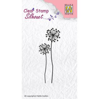 Nellie's Choice - Silhouet Clear Stamp - " Blumen " - Stempel