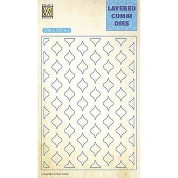 Nellie's Choice - Layered Combi Dies - " Eastern Oval Layer B " - Stanze
