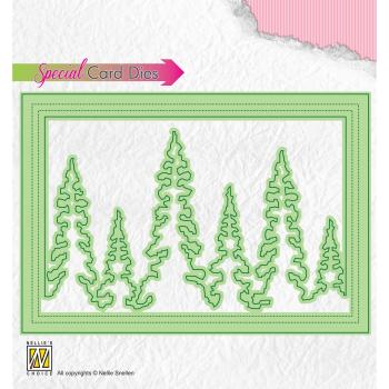 Nellie's Choice - Special Card Dies - " Shake Card Pinetrees " - Stanze