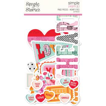 Simple Stories - Die Cuts Cardstock - "Heart Eyes " - Stanzteile