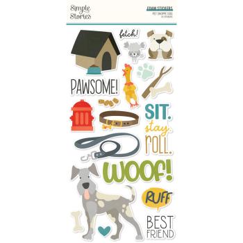 Simple Stories - Pet Shoppe Dog  - Foam Stickers 