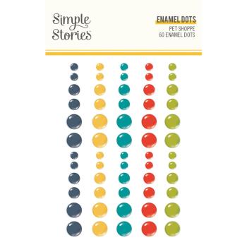 Simple Stories - Enamel Dots - Pet Shoppe - Klebepunkte