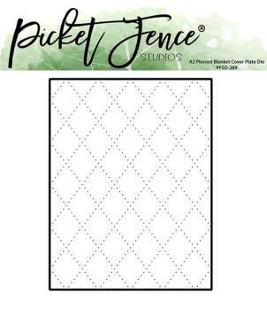 Picket Fence Studios - Cover Plate Dies - "Pierced Blanket " - Stanze (PFSD-289)