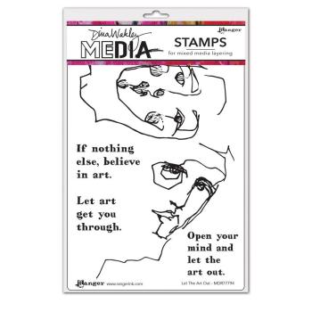 Ranger - Cling Stamps Dina Wakley Media - Let the art out - Stempel  