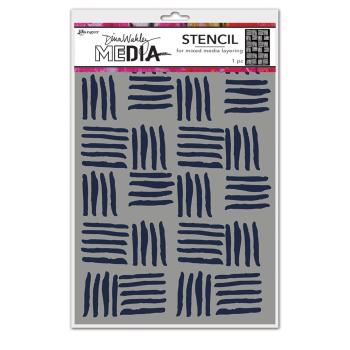 Ranger - Dina Wakley Media Stencil - Cross hatch - Schablone