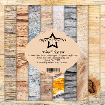 Paper Favourites - "  Wood Texture  " - Paper Pack - 6x6 Inch