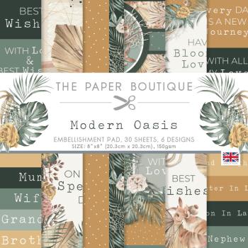 The Paper Boutique - Embellishment Pad - Modern Oasis  - 8x8 Inch - Designpapier