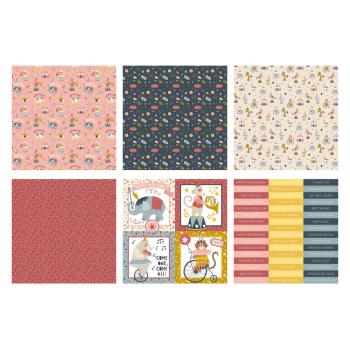 The Paper Boutique - Perfect Partners Toppers - Circus Critters - 8x8 Inch - Designpapier