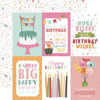 Echo Park - Paper Pad 6x6" - "A Birthday Wish Girl" - Paper Pack