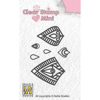 Nellie's Choice - Mandala Mini Clear Stamp - " Blume-Sterne " - Stempel