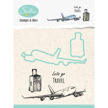 Nellie's Choice - Dies & Stamp Set - " Holiday Plane " - Stanze & Stempel