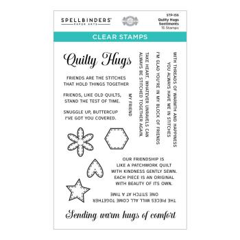 Spellbinders - Stempelset - "Quilty Hugs Sentiments" - Silikonstempel