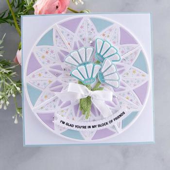 Spellbinders - Die Cuts - "Quilted Stained Glass Window Etched Dies" - Stanzteile