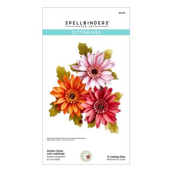 Spellbinders - Die Cuts - "Gerber Daisy and Ladybugs Etched Dies" - Stanzteile