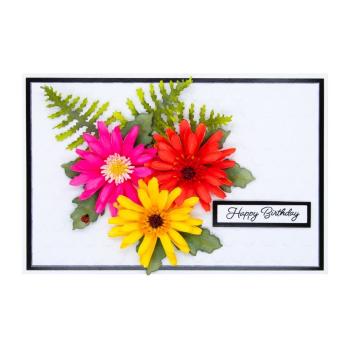 Spellbinders - Die Cuts - "Gerber Daisy and Ladybugs Etched Dies" - Stanzteile