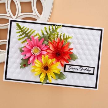 Spellbinders - Die Cuts - "Gerber Daisy and Ladybugs Etched Dies" - Stanzteile