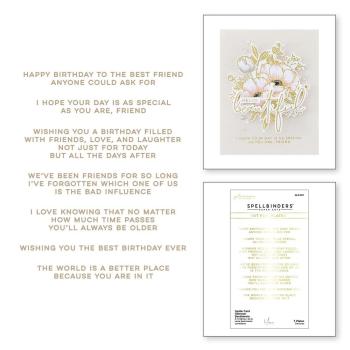 Spellbinders - Hot Foil Plate - "Inside Card Glimmer Sentiments Glimmer"