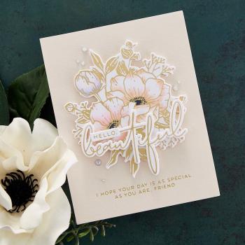 Spellbinders - Hot Foil Plate - "Inside Card Glimmer Sentiments Glimmer"