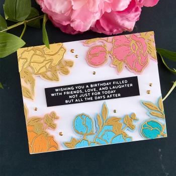 Spellbinders - Hot Foil Plate - "Inside Card Glimmer Sentiments Glimmer"