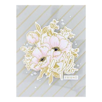 Spellbinders - Hot Foil Plate - Glimmer - Anemone Glimmer Blooms Glimmer