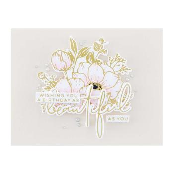 Spellbinders - Hot Foil Plate - "Hello, Friend Sentiments Glimmer"