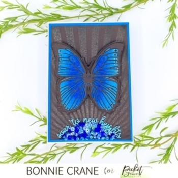 Picket Fence Studios - Stanzschablone "Soar Butterfly" Dies 4,11 x 3,98  Inch