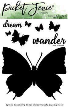 Picket Fence Studios - Stanzschablone "Wander Butterfly" Dies 4,27 x 3,52 Inch