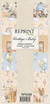 Reprint - Designpapier "Vintage Baby" Simline Paper Pack - 18 Bogen