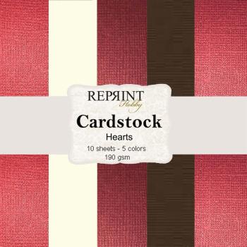 Reprint Hearts 12x12 Inch Cardstock - 10 Bogen