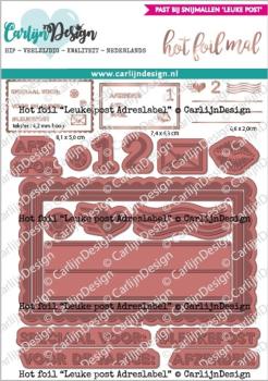 Carlijn Design "Leuke Post Adreslabel" Hot Foil  