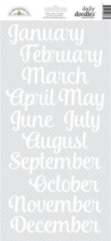 Doodlebug Design - Aufkleber "Daily Doodles Calendar Months Stickers" 