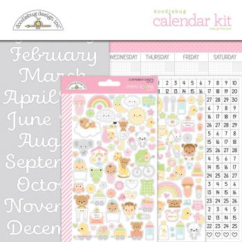 Doodlebug Design - Kalender Kit "Baby Girl First Year Calendar" 
