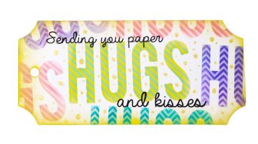 Studio Light - Schablone & Stempel "Hugs Sentiments " Stencil & Clear Stamps