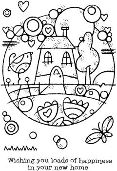 Woodware - Stempel "Dream Home" Clear Stamps 