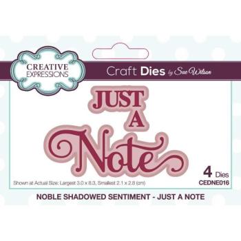 Creative Expressions - Stanzschablone "Just A Note" Dies Noble Shadowed Sentiment