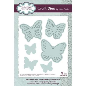 Creative Expressions - Stanzschablone "Butterflies" Dies Shabby Basics