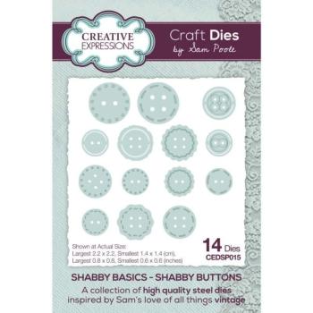 Creative Expressions - Stanzschablone "Buttons" Dies Shabby Basics