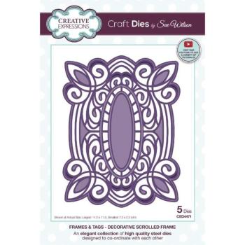 Creative Expressions - Stanzschablone "Decorative Scrolled Frame" Dies Frame & Tags