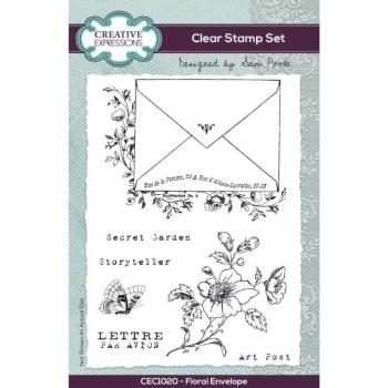 Creative Expressions - Stempel A6 "Floral Envelope" Clear Stamps